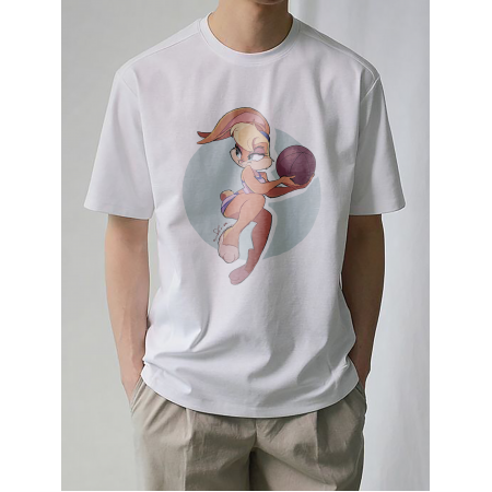 Tricou din bumbac Lola Bunny Plays Basketball